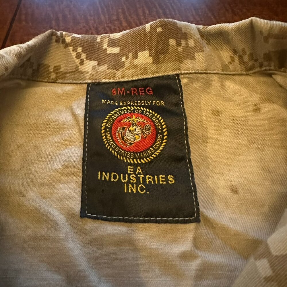 USMC Desert MARPAT Combat Blouse EA Industries SM-REG - Picture 5 of 7